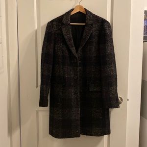 Club Monaco checked coat Size 36